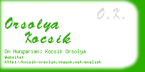 orsolya kocsik business card